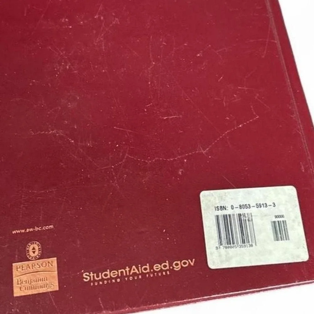Anatomy Physiology Textbook Red Hardcover Elaine Marieb Vintage Academic Large